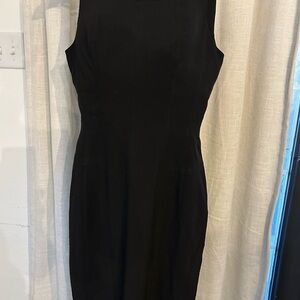 White House Black Market Classic Black Midi Dress
